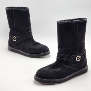 Guess Vintage Y2K Black Suede Winter Boots Women's Size 10